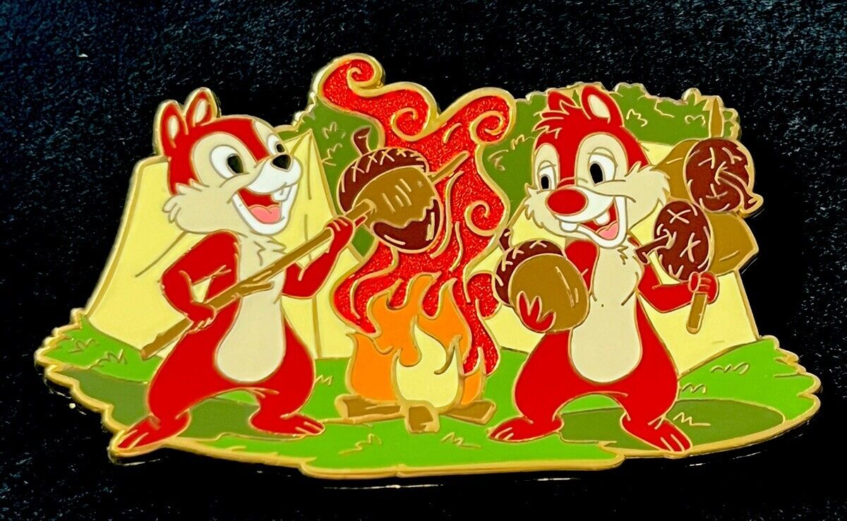 RARE 2010 LE 125 JUMBO DISNEY SHOPPING PIN CHIP AN DALE GREAT OUTDOORS CAMPING