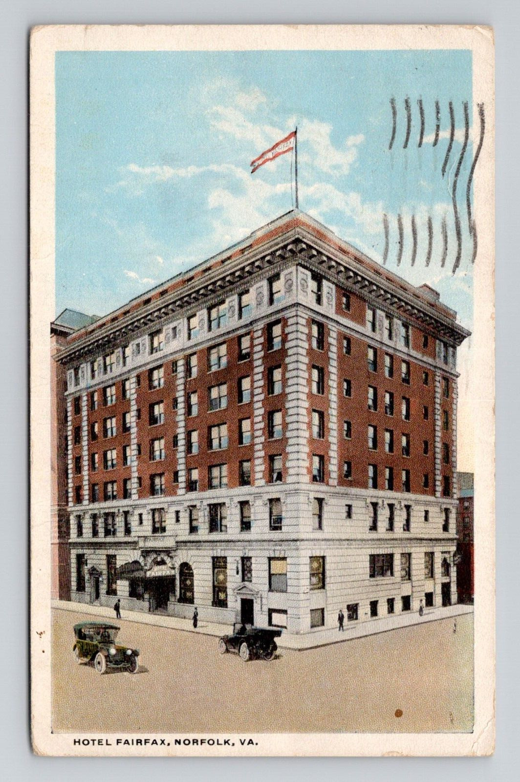 Postcard Hotel Fairfax in Norfolk Virginia VA, Vintage N19