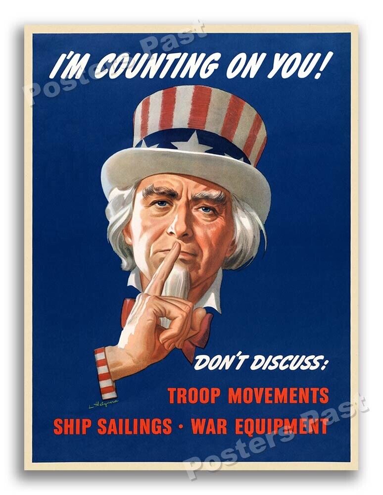 1940s “I’m Counting on You” WWII Historic War Poster - 18x24