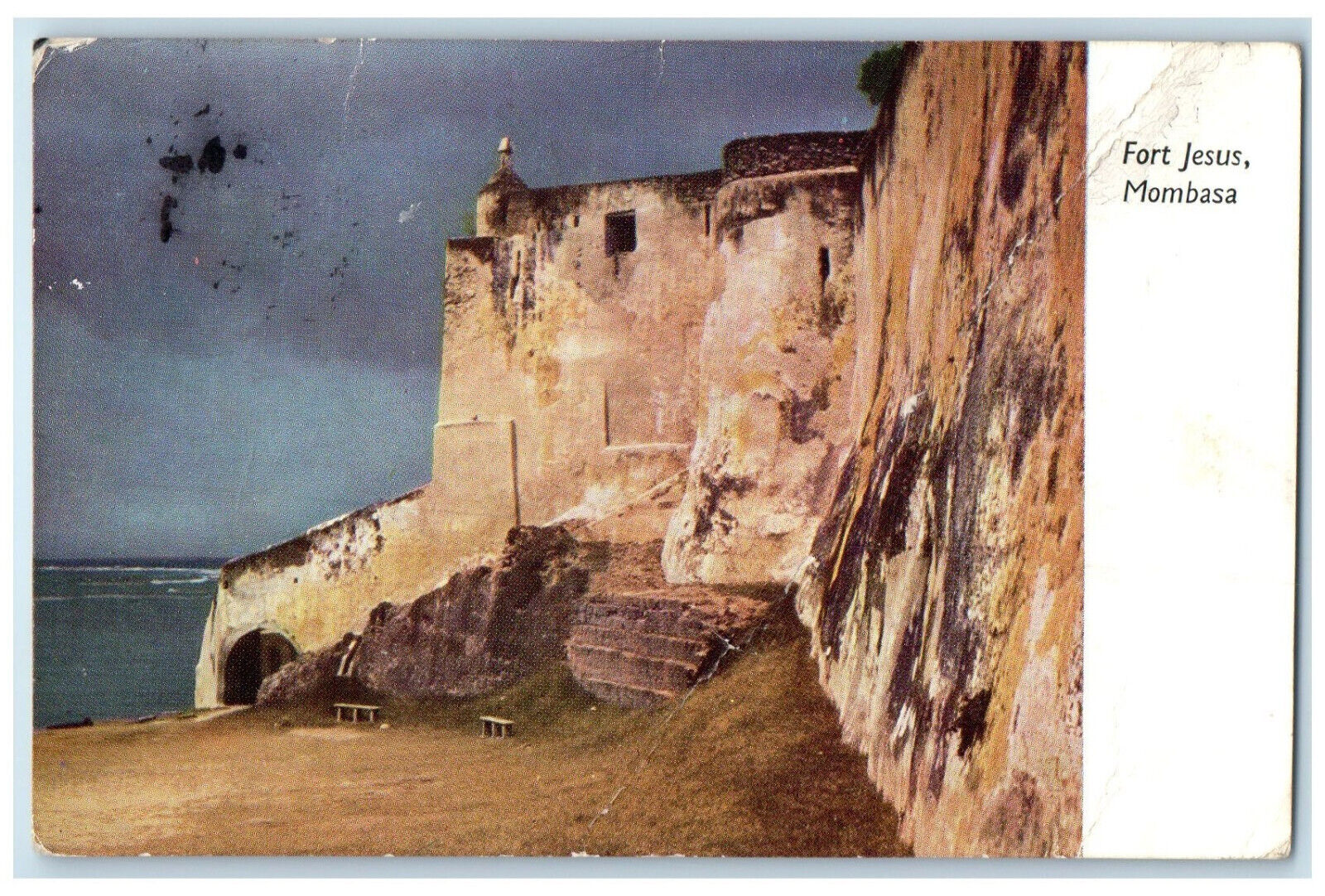 1917 Building Near Sea Fort Jesus Mombasa Kenya Posted Antique Postcard