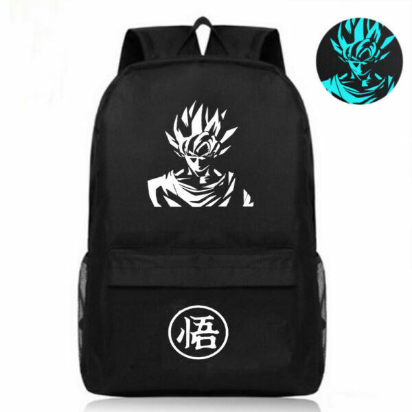 Dragon Ball Z Back to School Backpack Travel Outdoor Bags Goku Saiyan Luminous