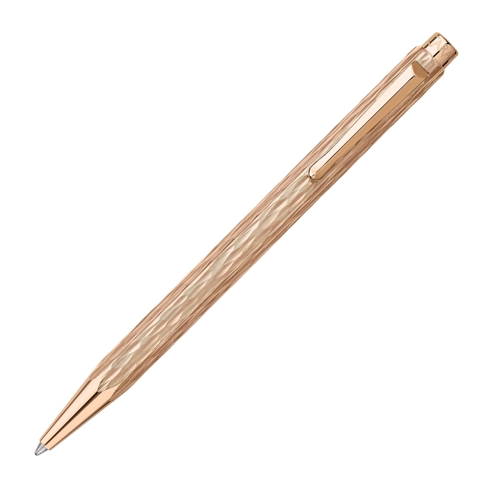 Caran d’Ache Ecridor Venetian Ballpoint Pen in Rose Gold with Leather Case Set