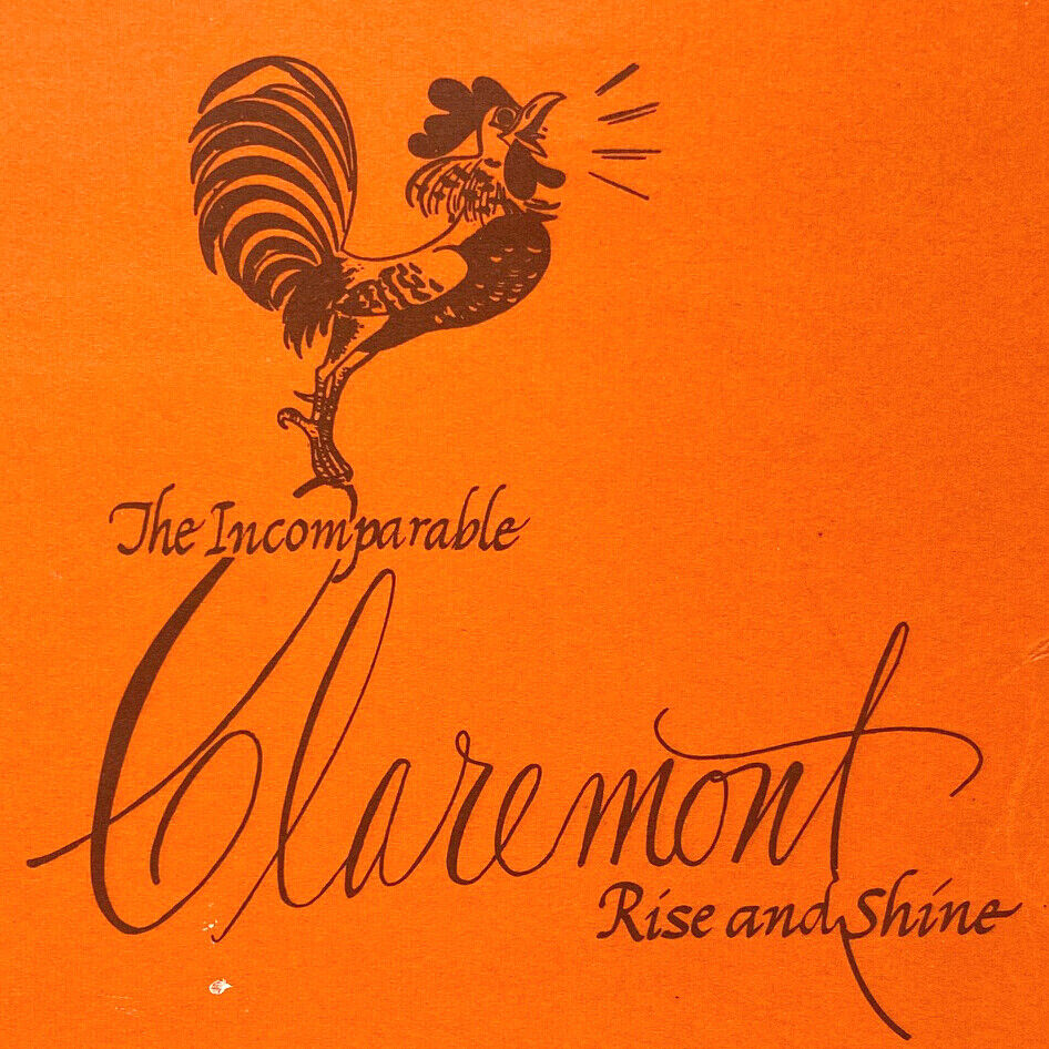 Vintage 1960s Claremont Hotel Restaurant Breakfast Menu Berkeley Rooster