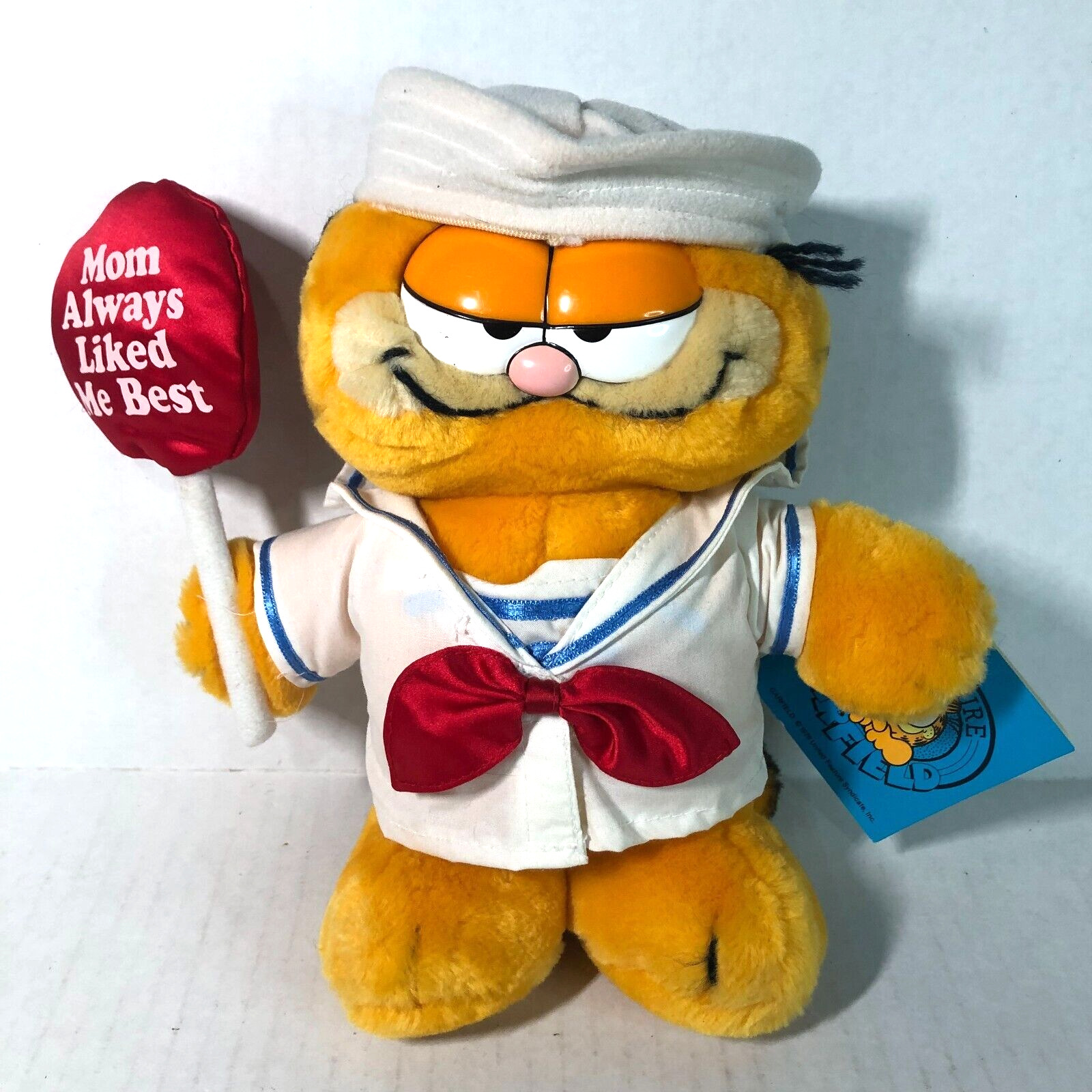 Garfield Sailor Vtg 1978 MOM ALWAYS LIKED ME BEST Vintage Plush with Tags Dakin