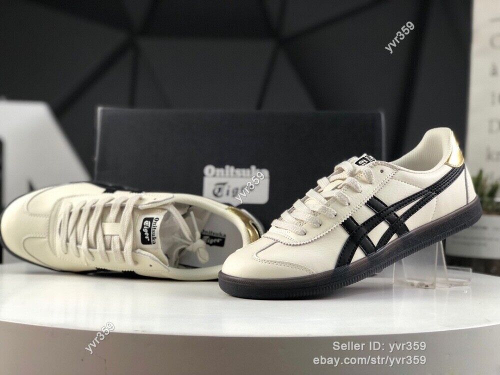 New Onitsuka Tiger Tokuten 1183B938-100 White/Black/Gold Running Sneakers Shoes