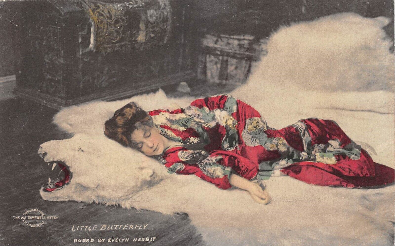 Evelyn Nesbit Famous Model, Actress LITTLE BUTTERFLY 1898 Postcard