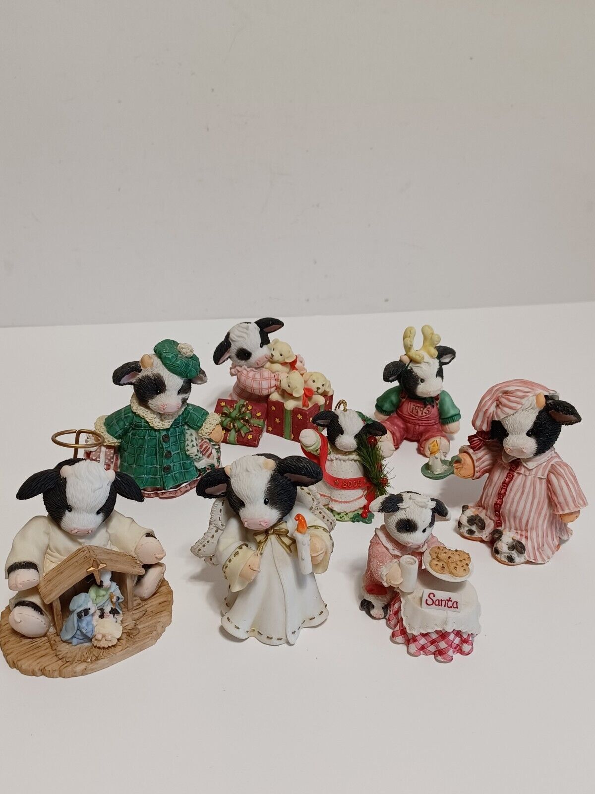 8 Mary's Moo Moos Vintage Collectible Cow Figurines + Bonus