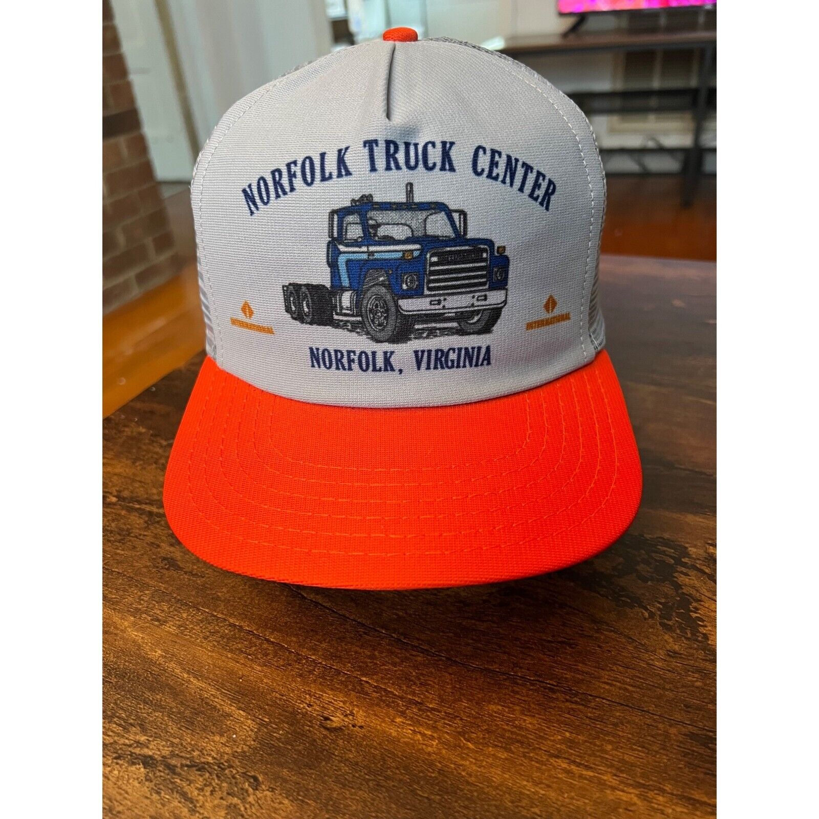Vintage Norfolk International Truck Center Norfolk Va Snapback Hat K2