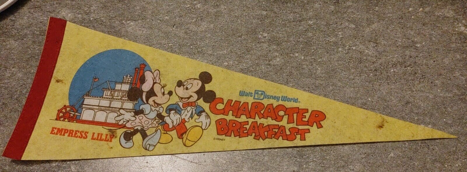 Vintage Walt Disney World Breakfast Felt Pennant $8