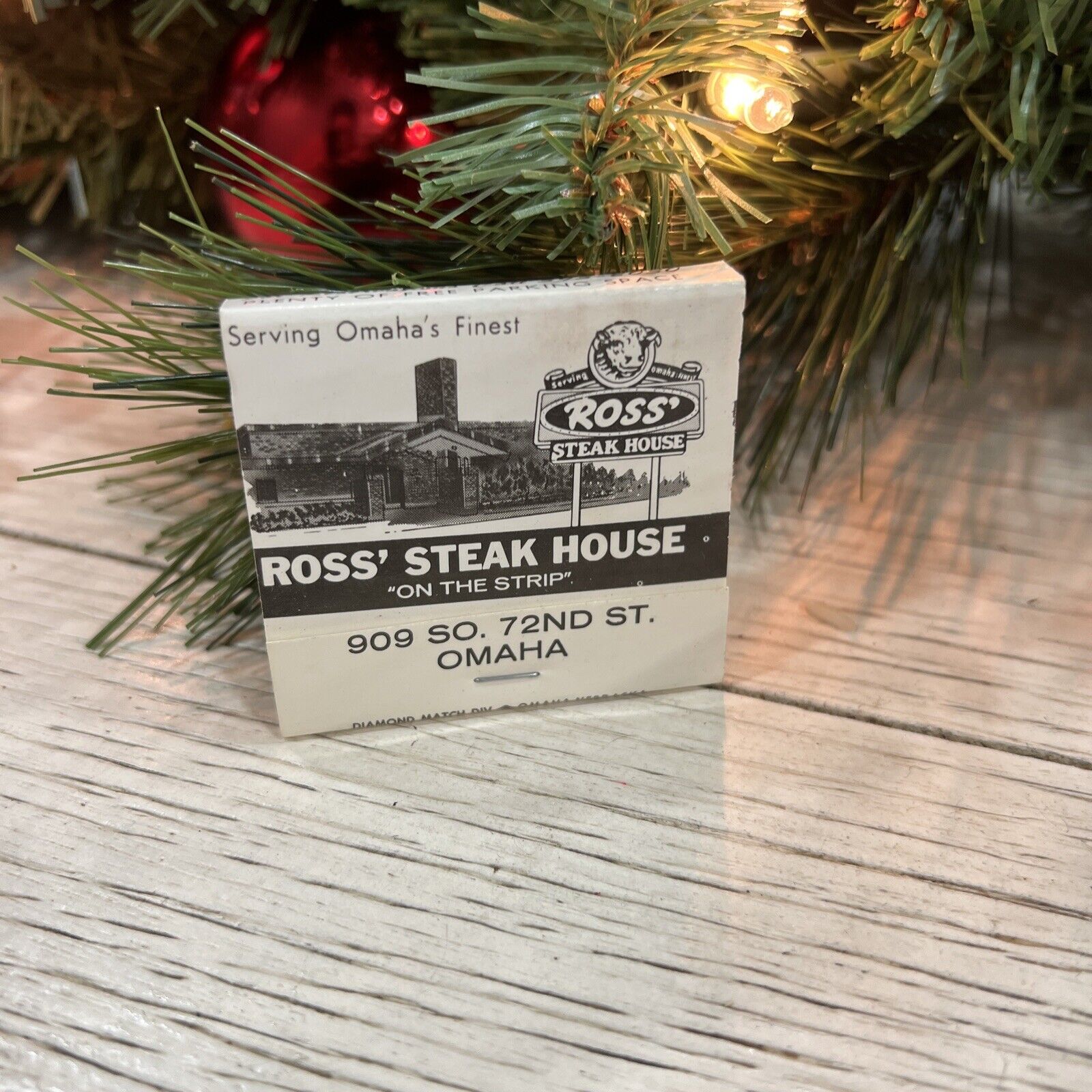Vintage Ross Steak House Matchbook Omaha Nebraska Cleopatra Lounge