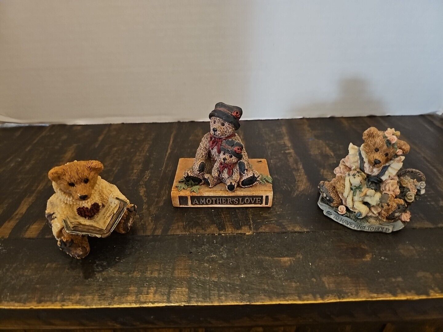Boyds Bears and Friends Figurines Lot of 3 Bearstone Collection Figurine