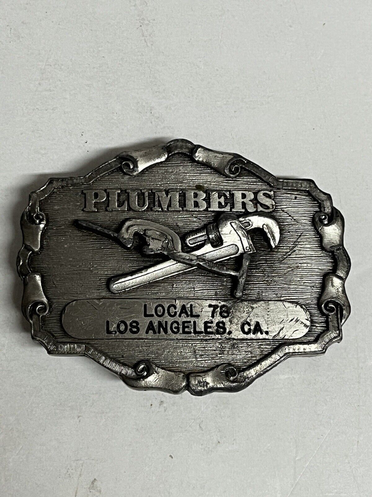 VTG UA PLumbers Pipefitters Steamfitters  Local 78 Los Angeles CA BELT BUCKLE