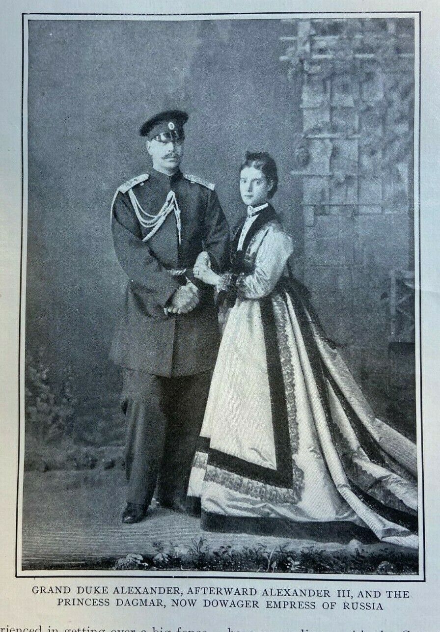 1908 Lady Randolph Churchill In Russia Czar Grand Duke Alexander illustrated