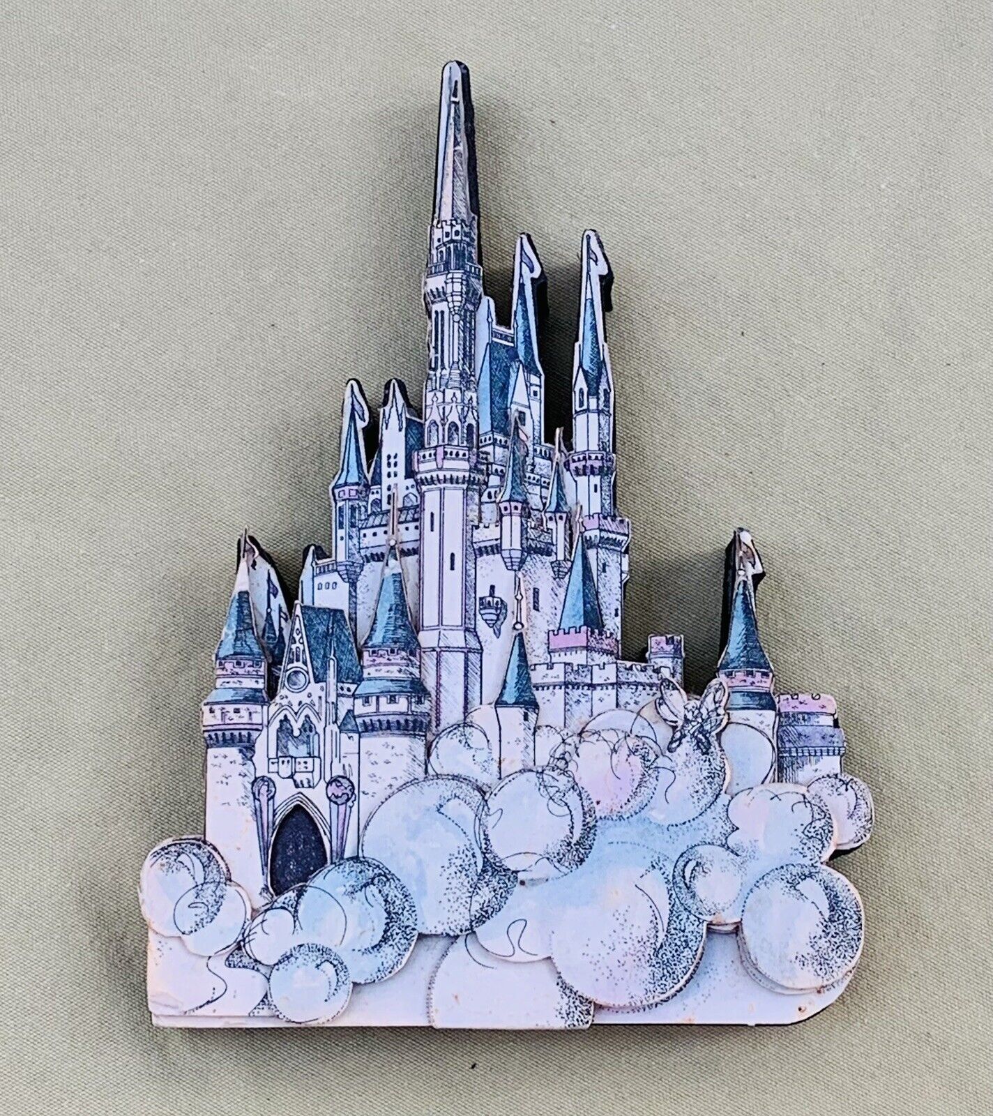 1995 Patsy Gullett Fantasy Castle 3D Shelf Sitter Signed P Gullett, Cinderella