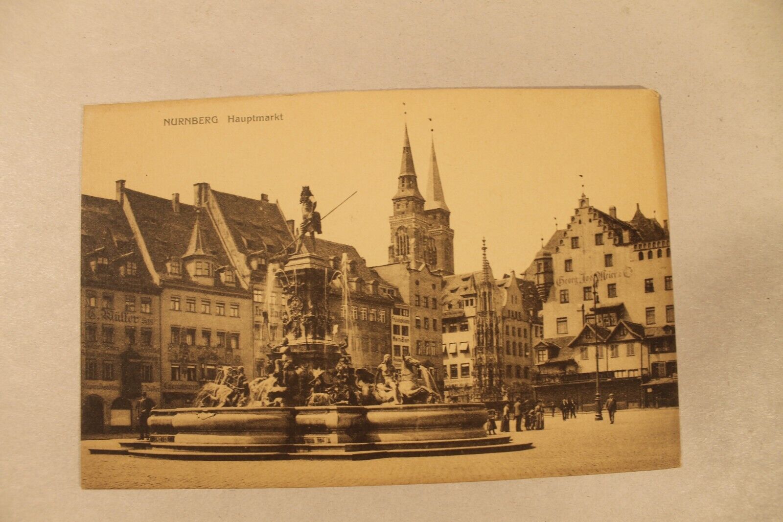 Nurnberg Market Square Postcard Germany - Black and White Unposted