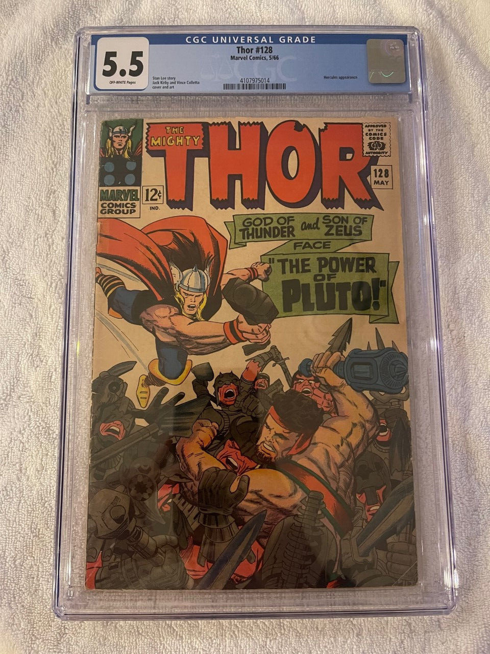 Thor #128 - CGC 5.5 - Off-White Pages - Marvel Comics 1966
