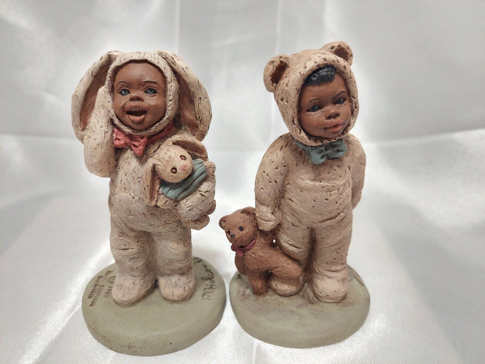 TWO VINTAGE M HOLCOMBE GOD IS LOVE FIGURINES #26 BO & #27 BOOTSIE BOY AND GIRL