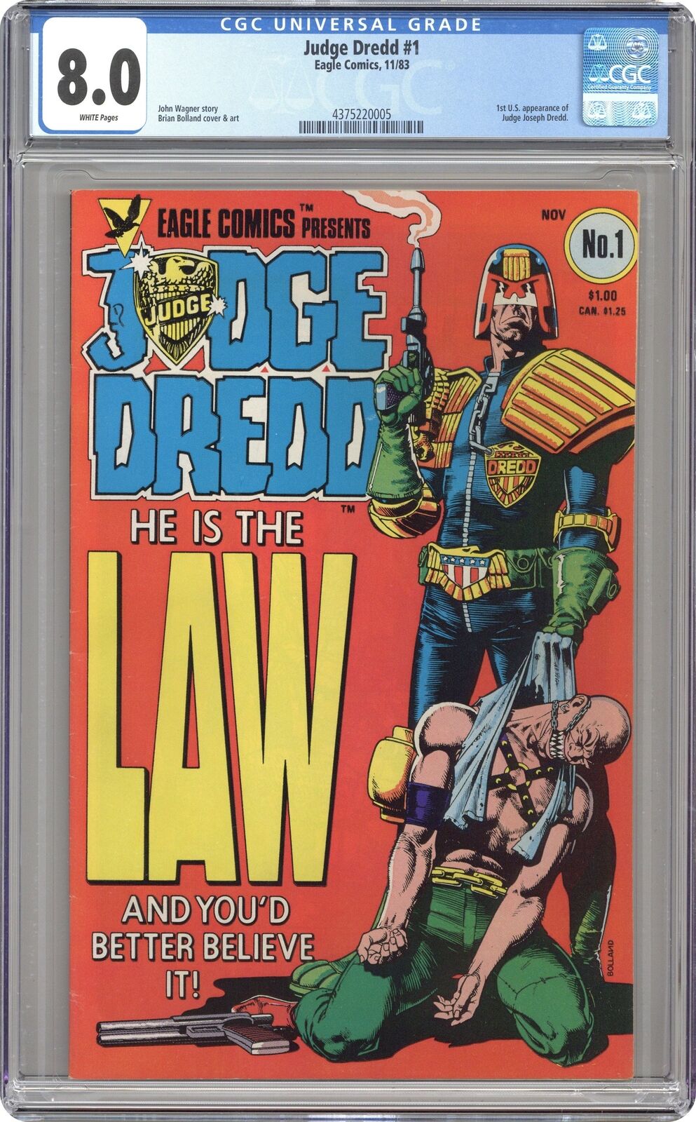 Judge Dredd #1 CGC 8.0 1983 4375220005