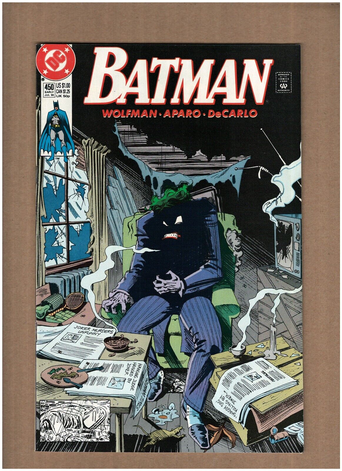 Batman #450 DC Comics 1990 vs. Joker Marv Wolfman VF+ 8.5