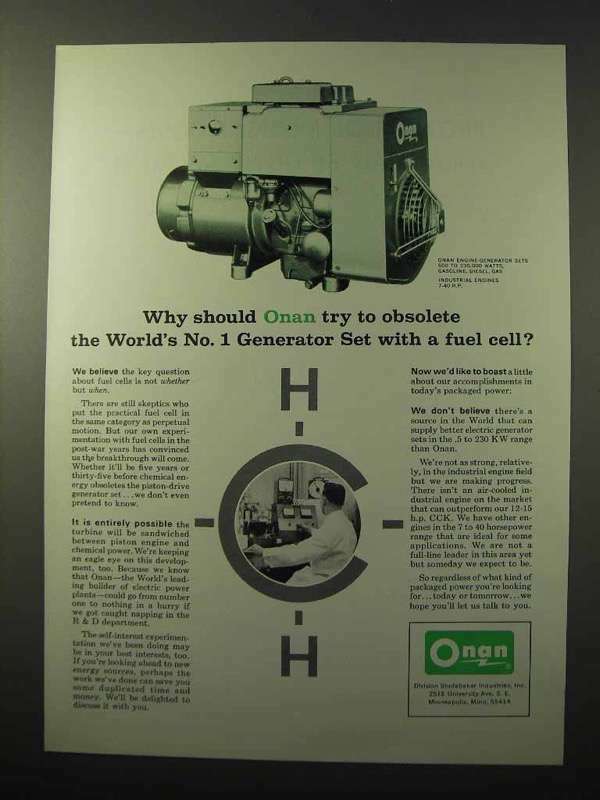 1964 Onan Engine-Generator Ad - Fuel Cell