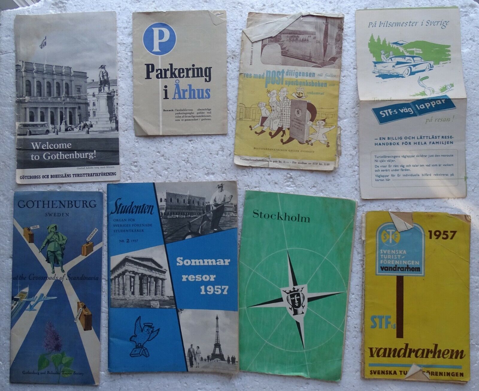 Sweden Stockholm Gothenburg 1950's Travel Brochures Maps Booklets 