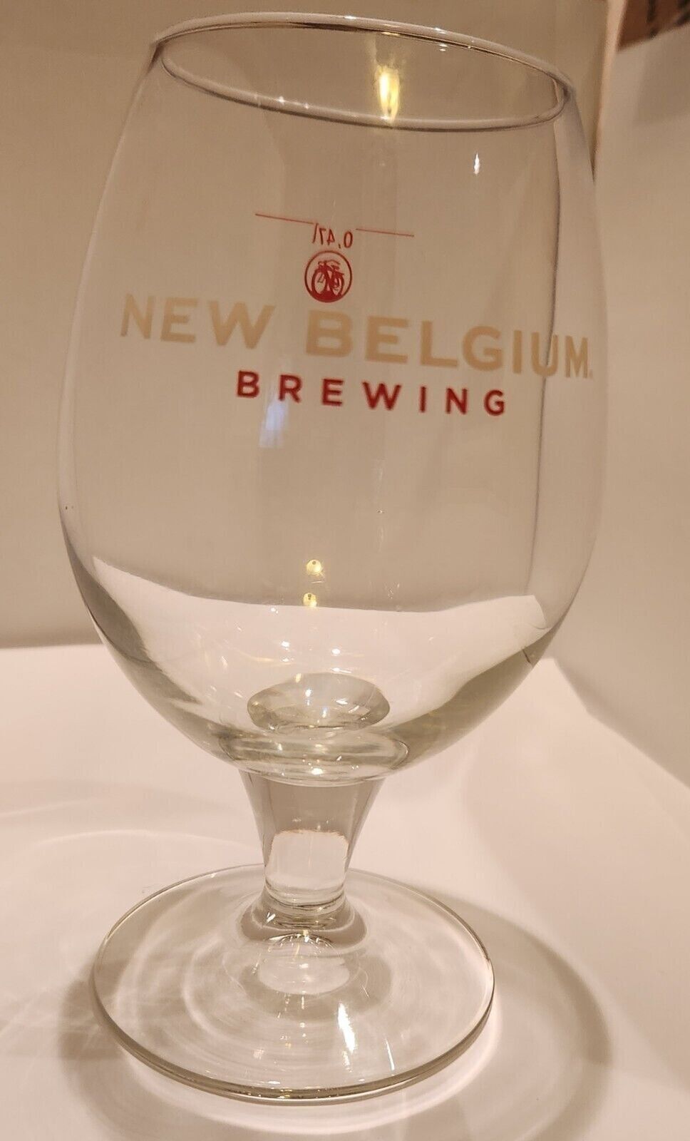 New Belgium Brewing Beer Glass Belgian Tulip