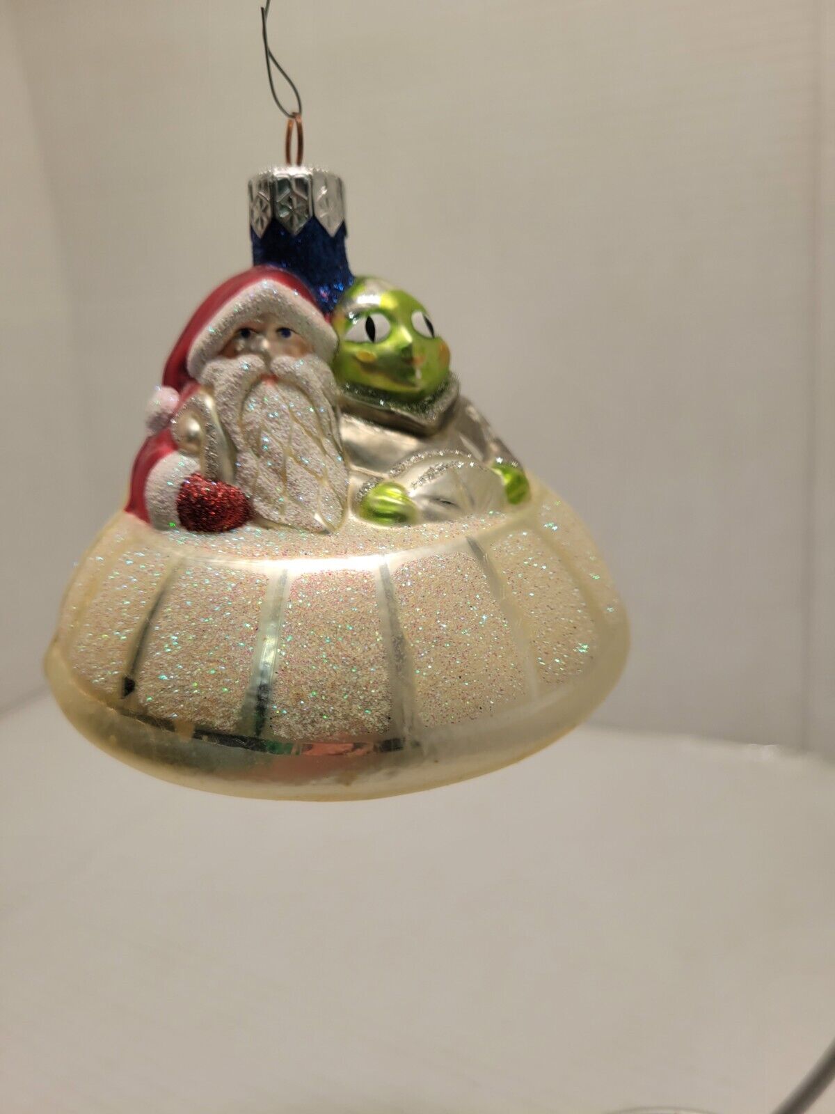 patricia breen Alien And Santa Spaceship ornament(read)