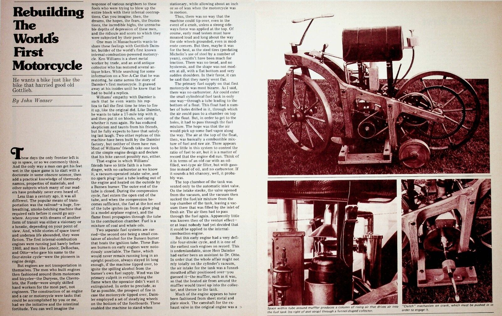 1974 Worlds First Motorcycle Rebuild - 4-Page Vintage Article