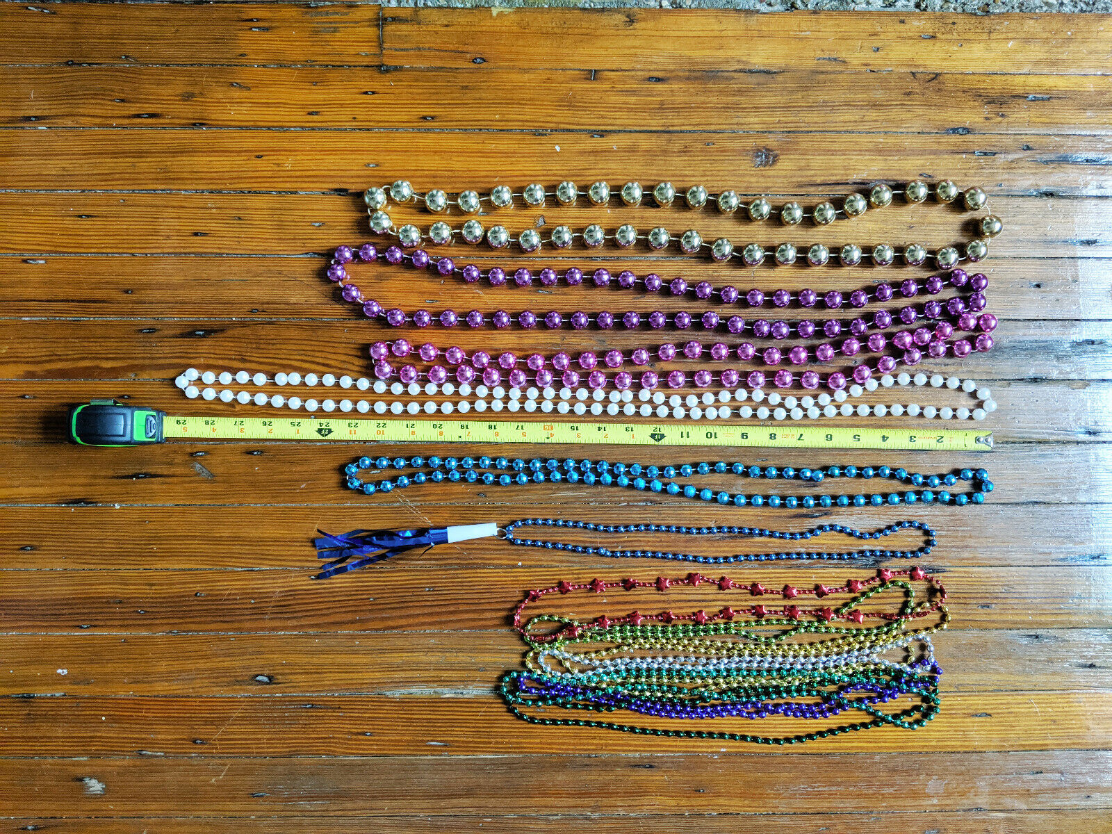 Mardi Gras Beads + Necklaces - Authentic New Orleans - HARD EARNED - Assorted