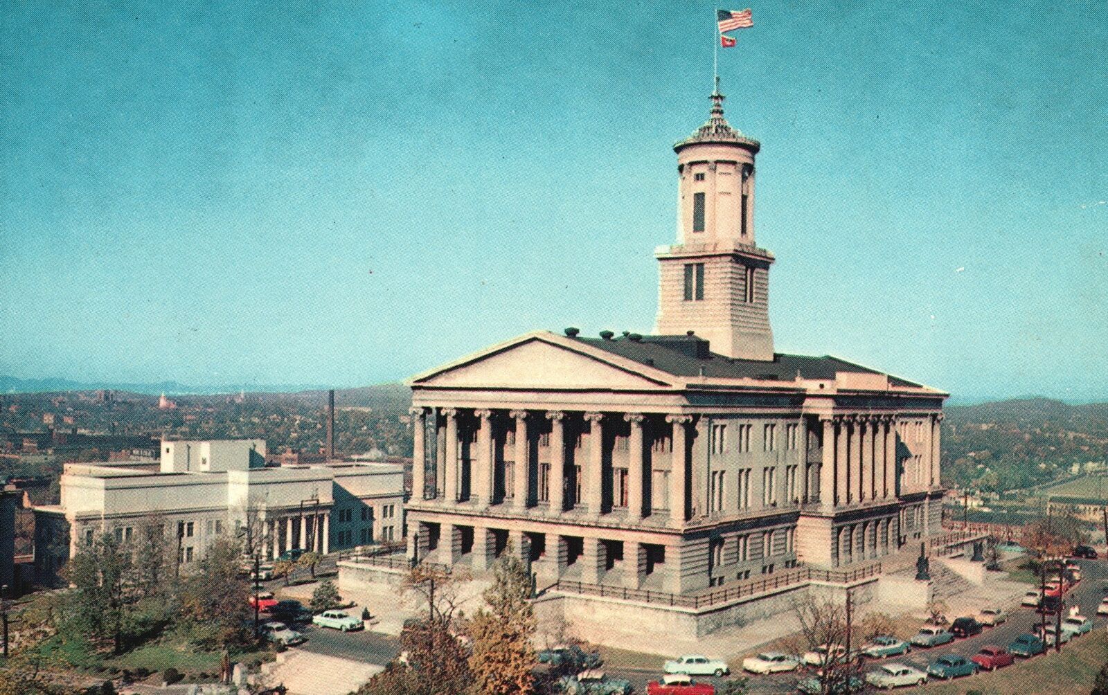 Vintage Postcard State Capitol Cumberland River Landmark Nashville Tennessee ASC