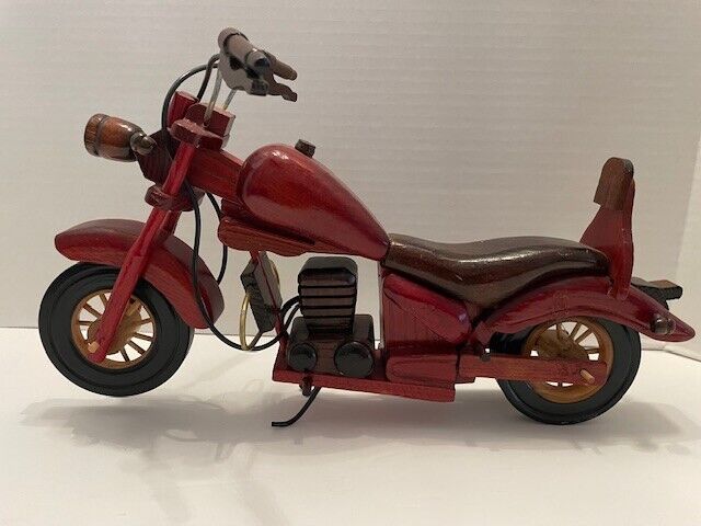 Handcrafted Wooden Motorcycle Desktop Model Harley Davidson style