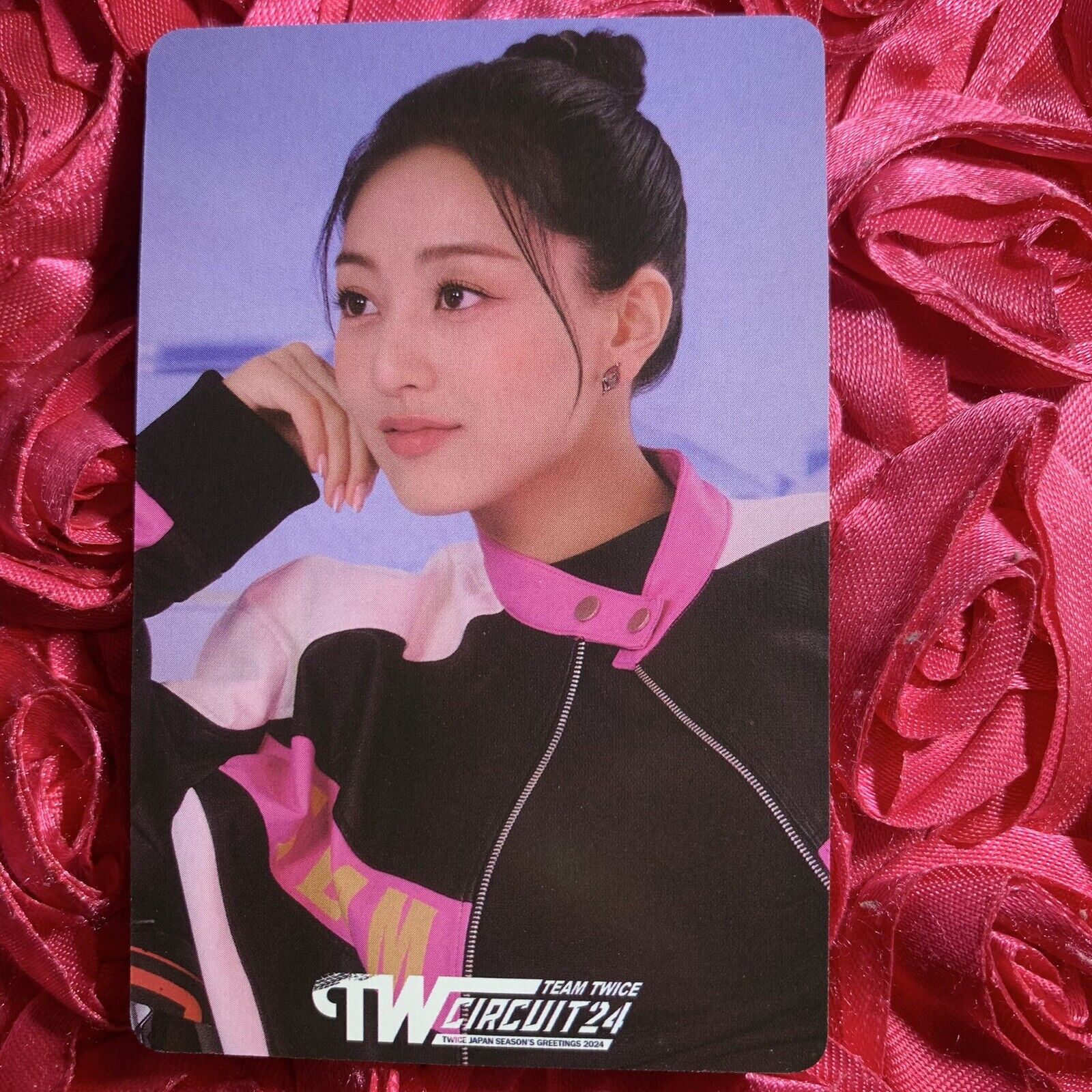 Jihyo TWICE Circuit 24 Celeb K-pop Girl Photo Card NASCAR Style