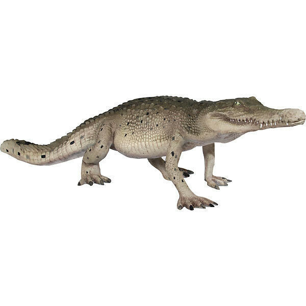 Walking Crocodile 4ft Statue Realistic Animal Sculpture Collectible
