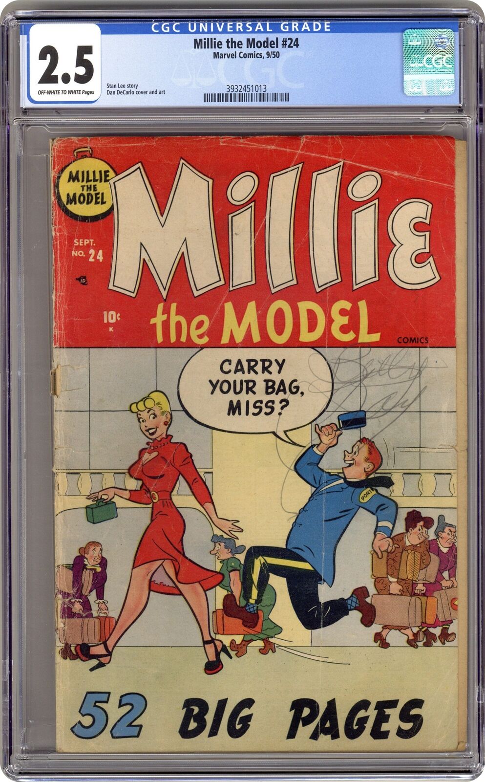 Millie the Model #24 CGC 2.5 1950 3932451013