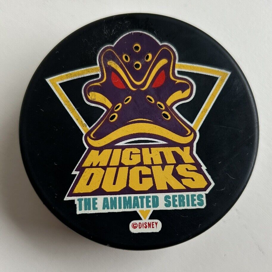 RARE Disney Mighty Ducks The Animated Series Hockey Puck VINTAGE NHL