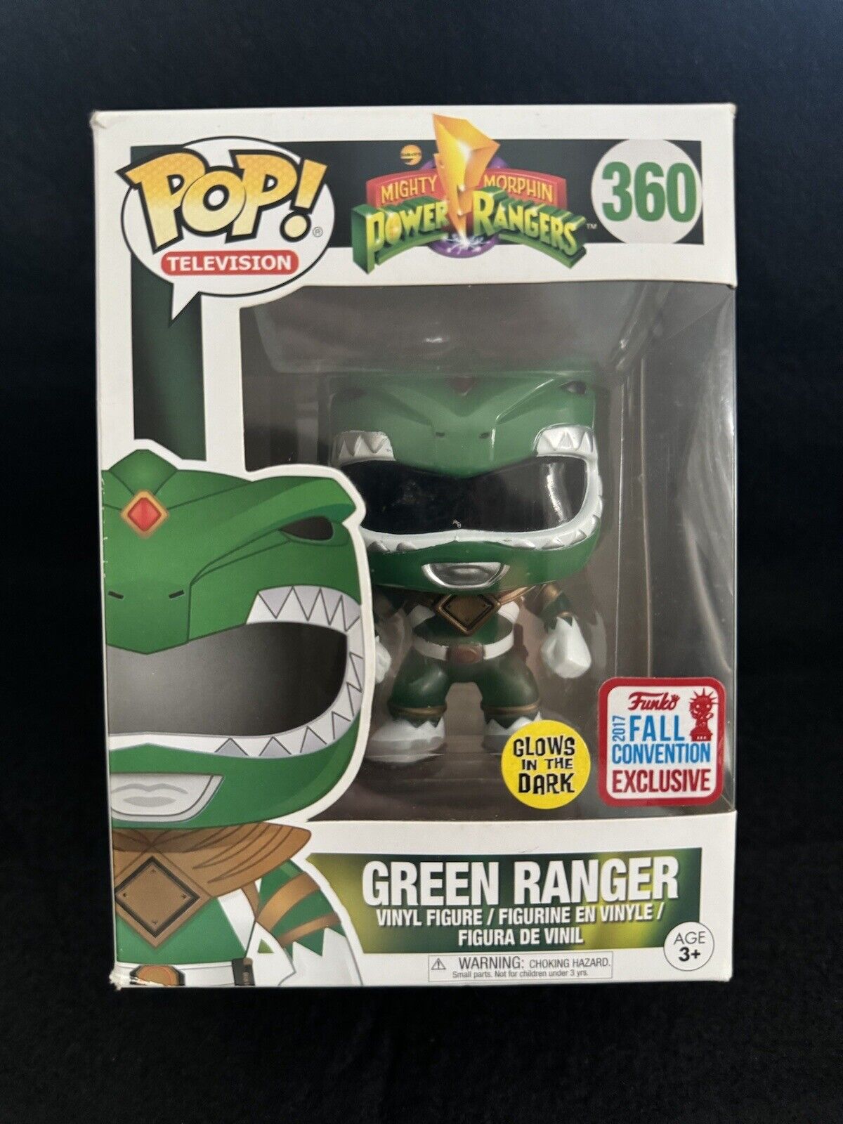 Funko Pop #360 Green Power Rangers GITD Glow 2017 NYCC Fall Convention Ranger