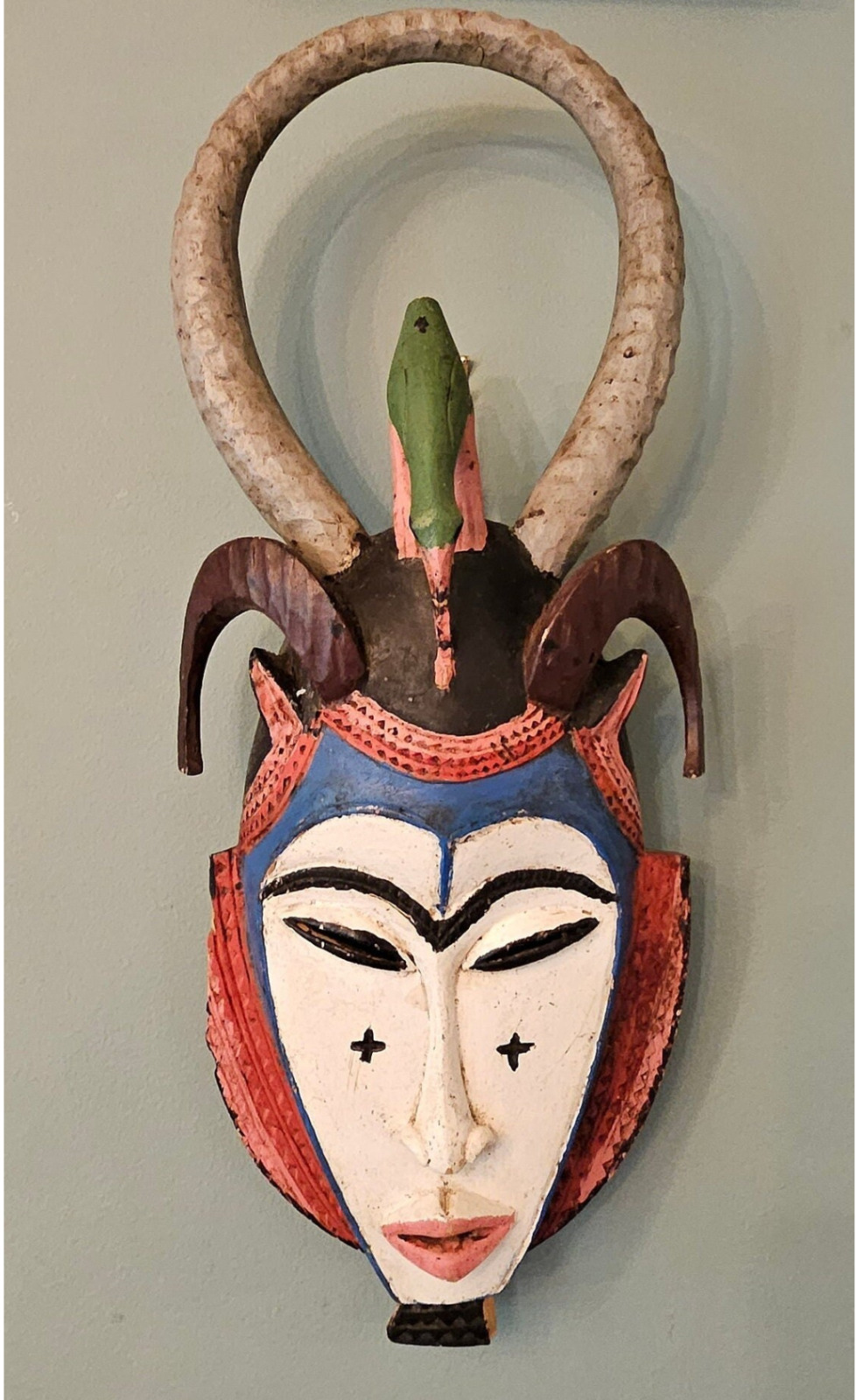 Antique Tribal African Sudan Ivory Coast Guro Mask