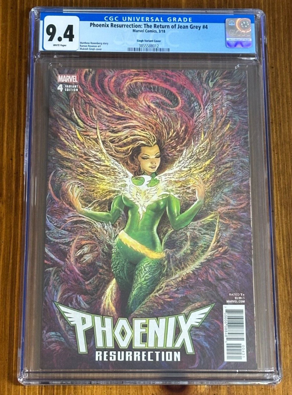 Phoenix Resurrection Return Of Jean Grey #4 Variant Edition 1:25 Singh CGC 9.4