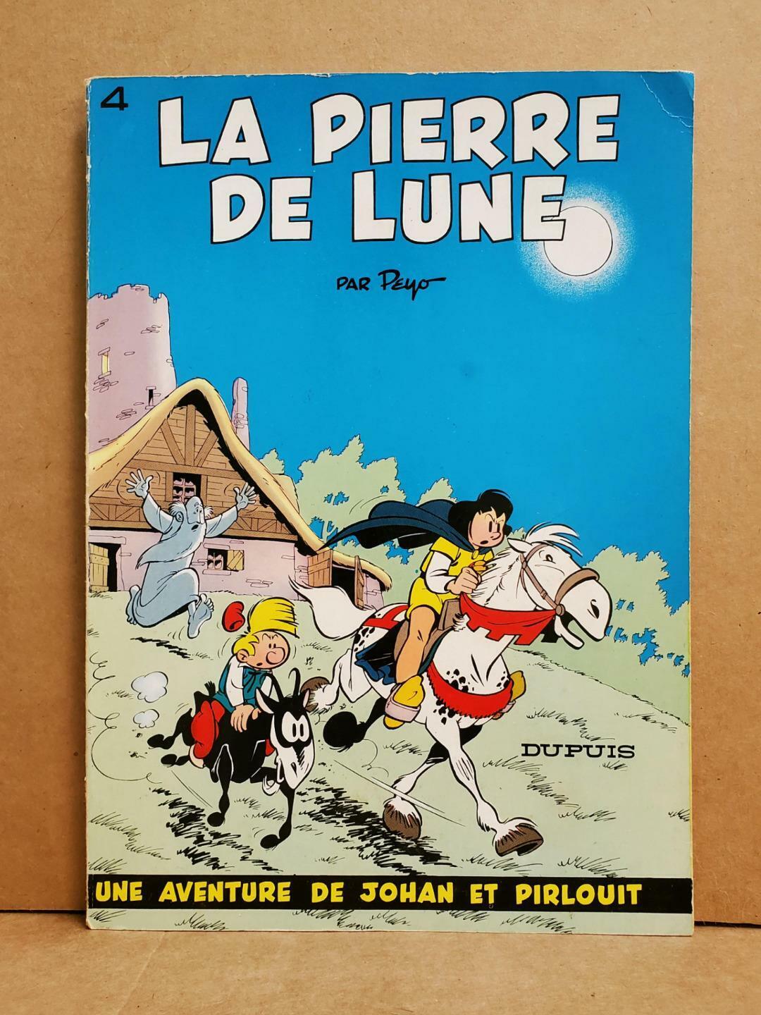Peyo La Pierre de Lune Adventures of Johan & Pirlouit PB 1970 Text in French