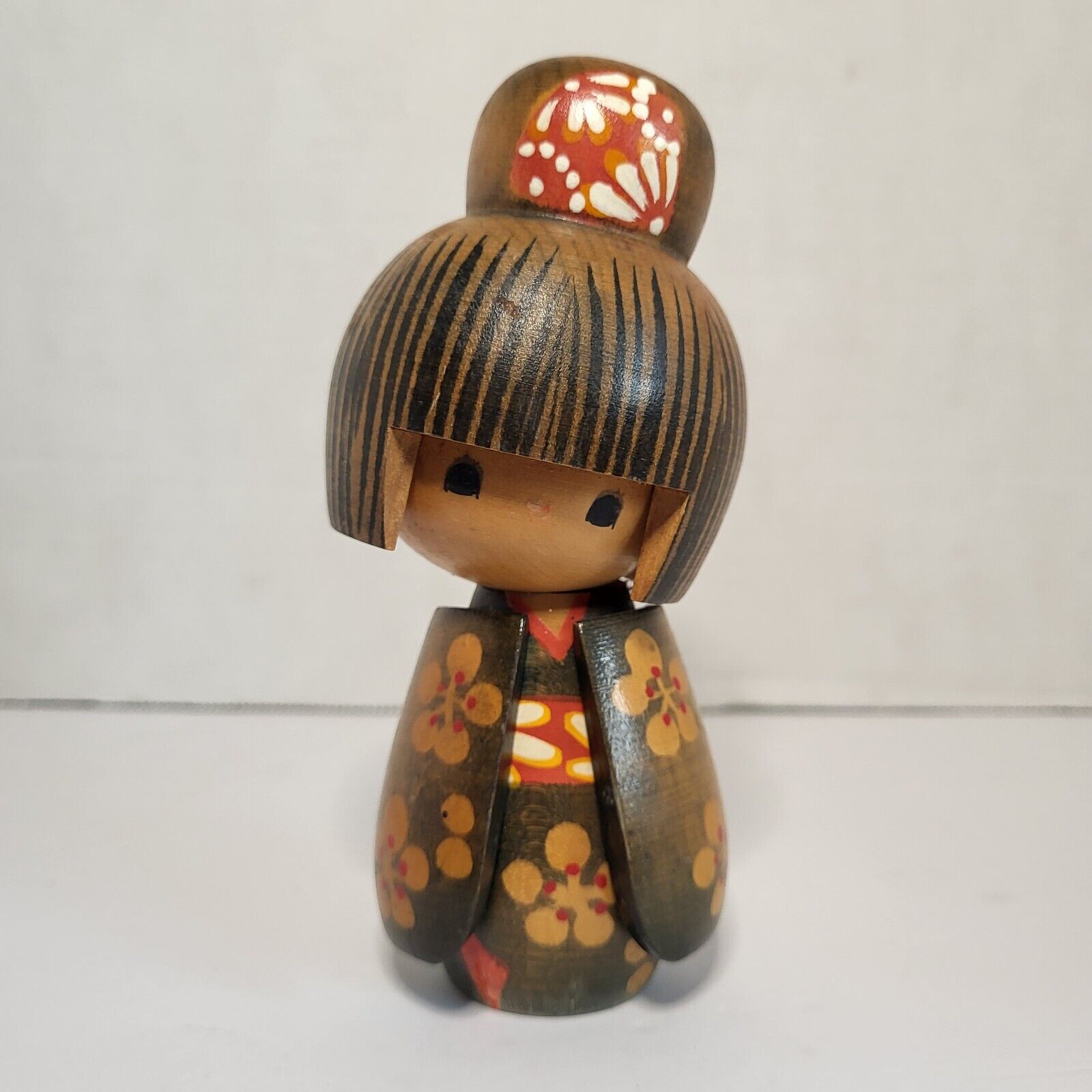 Kokeshi Tomio Ishida Wooden Doll Japan 5 Inch  handmade