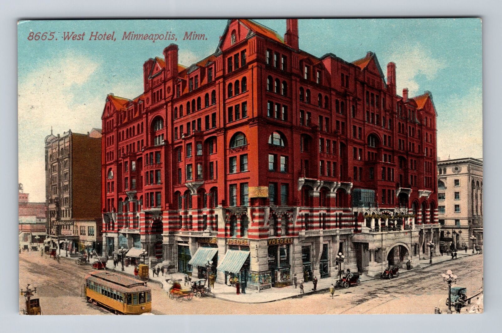 Minneapolis MN-Minnesota West Hotel Advertising, Antique, Vintage c1914 Postcard