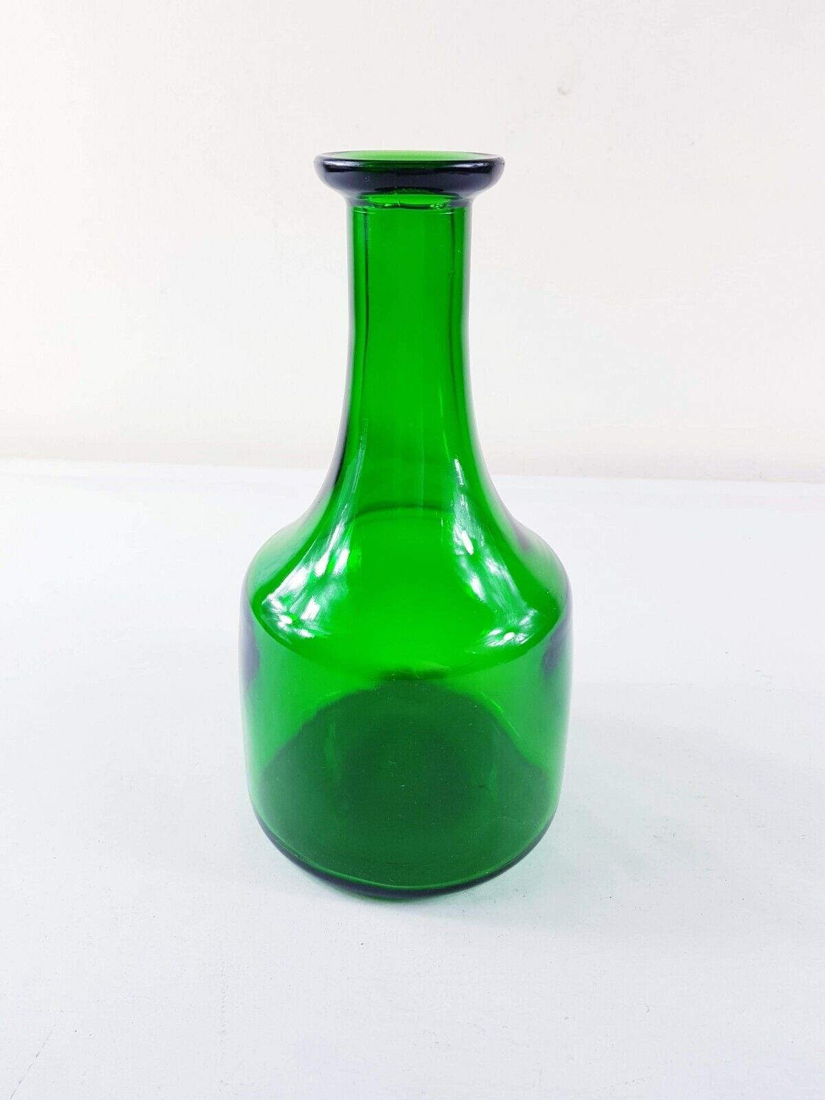 Antique Free Blown 18C Green Glass Wine Spirit Jug Bottle Rare