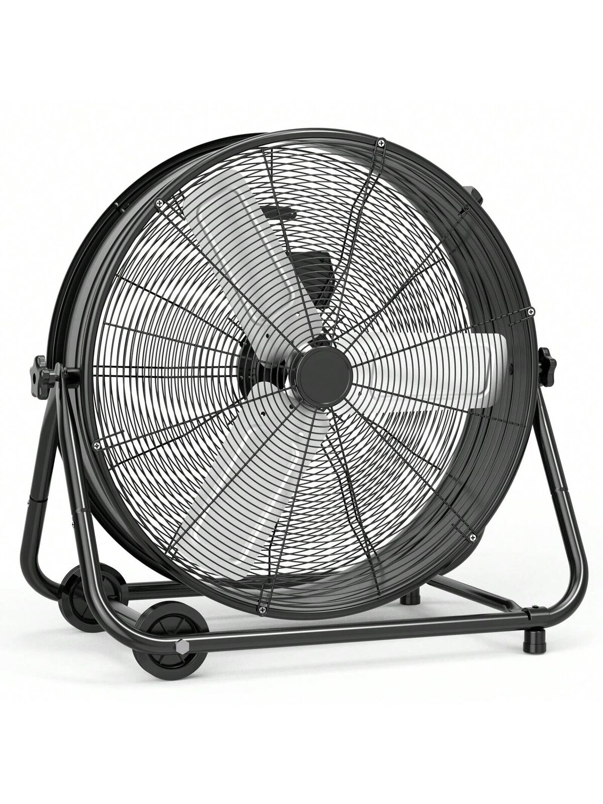 24 Inch Industrial Drum Fan For Garage,Shop,3 Speed Metal Air Circulator Fan