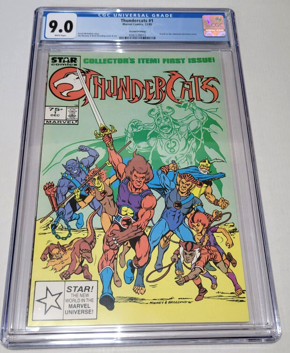Thundercats #1 2nd Print CGC 9.0 VF/NM Marvel Star Comics 1985