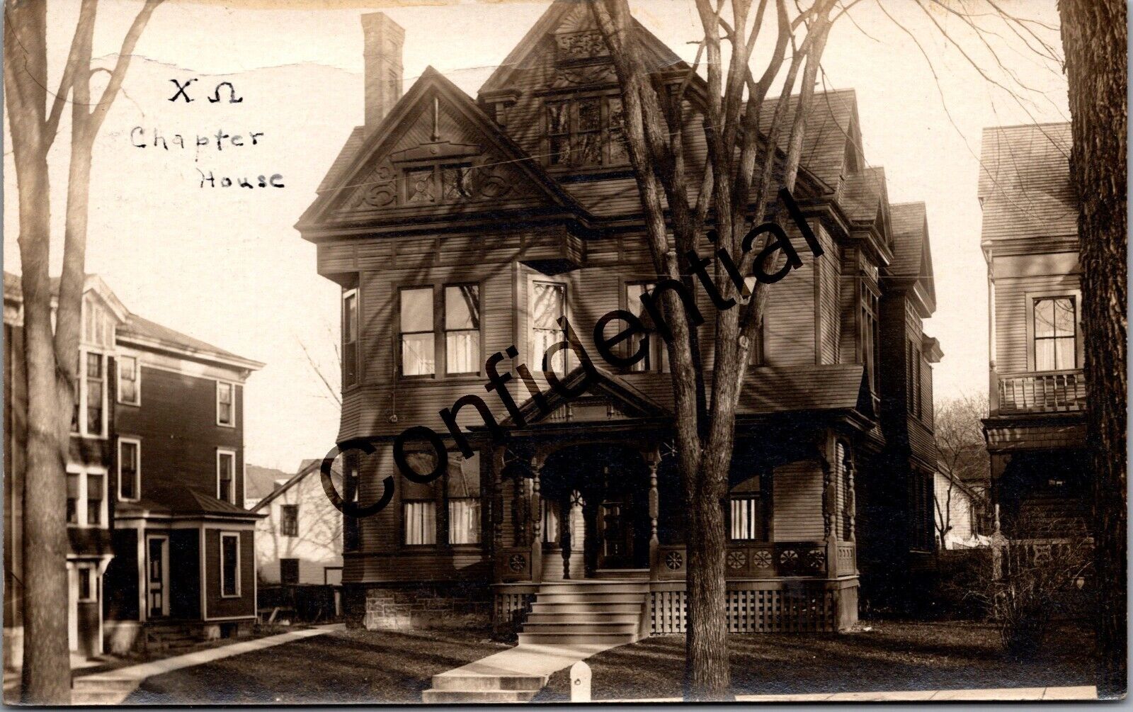 Real Photo College Fraternity Chapter House At Syracuse NY New RP RPPC M349