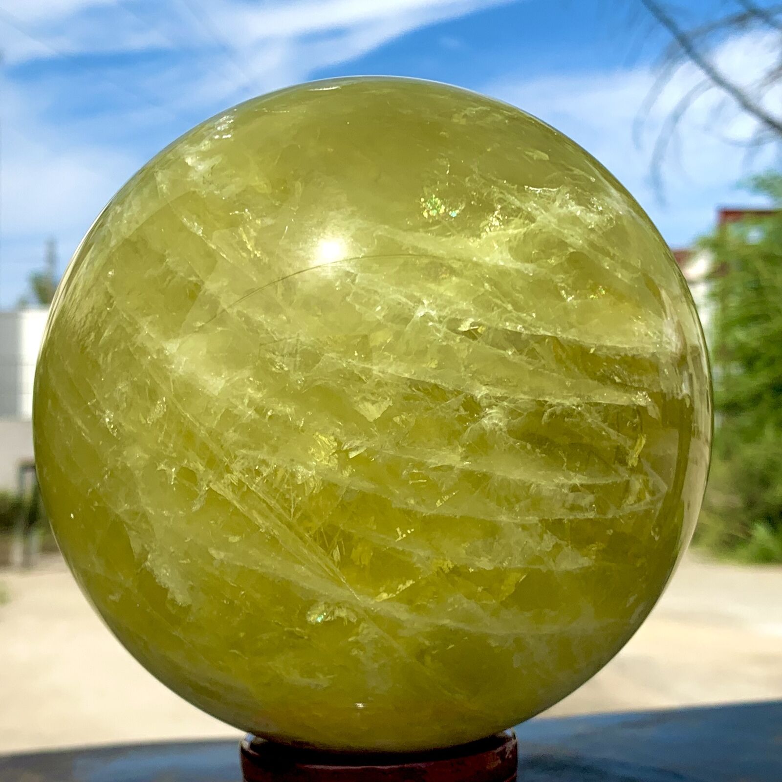 6.93LB Natural Yellow crystal ball Quartz Citrine sphere Mineral healing