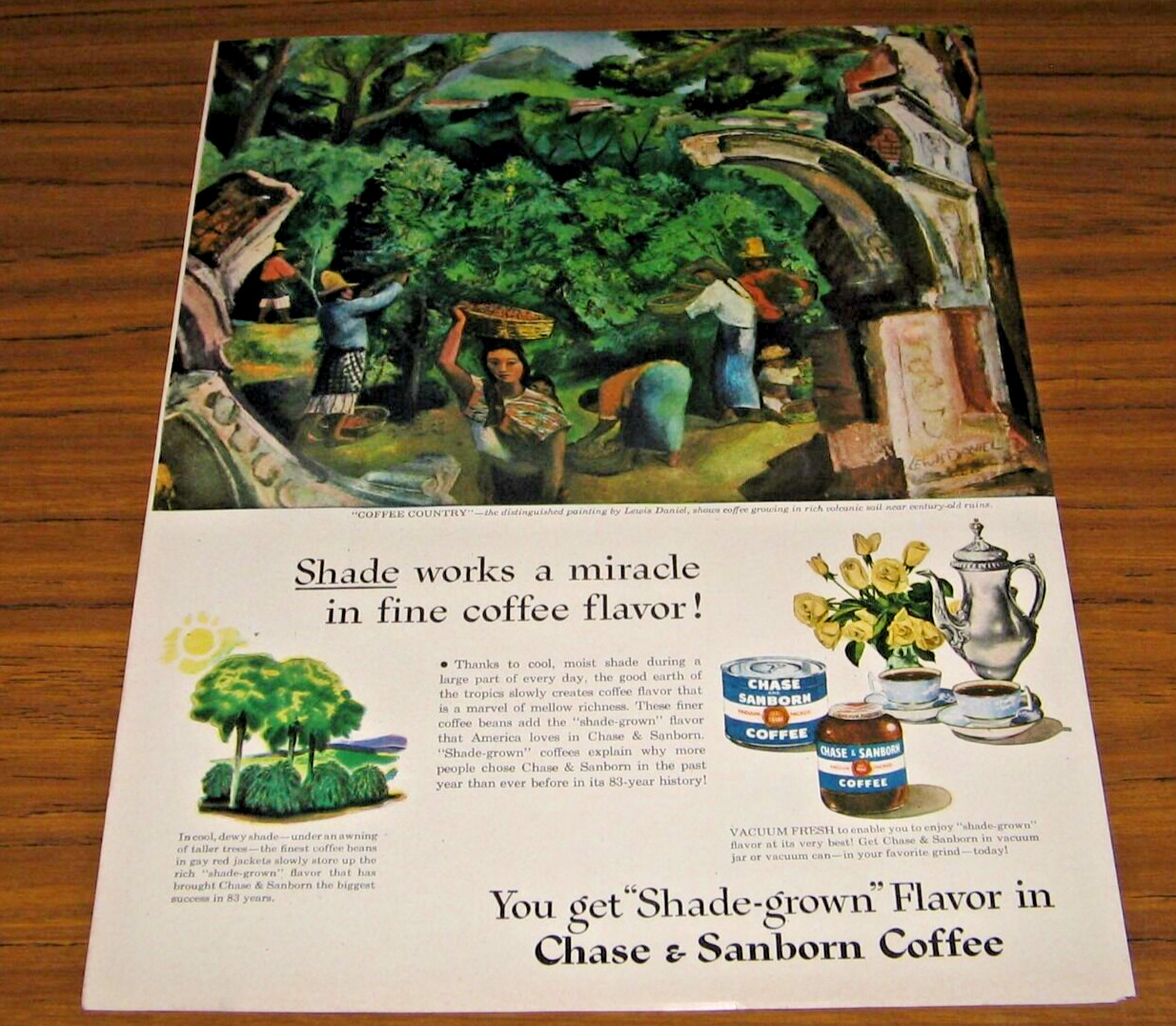 1947 Print Ad Chase N Sanborn Coffee \