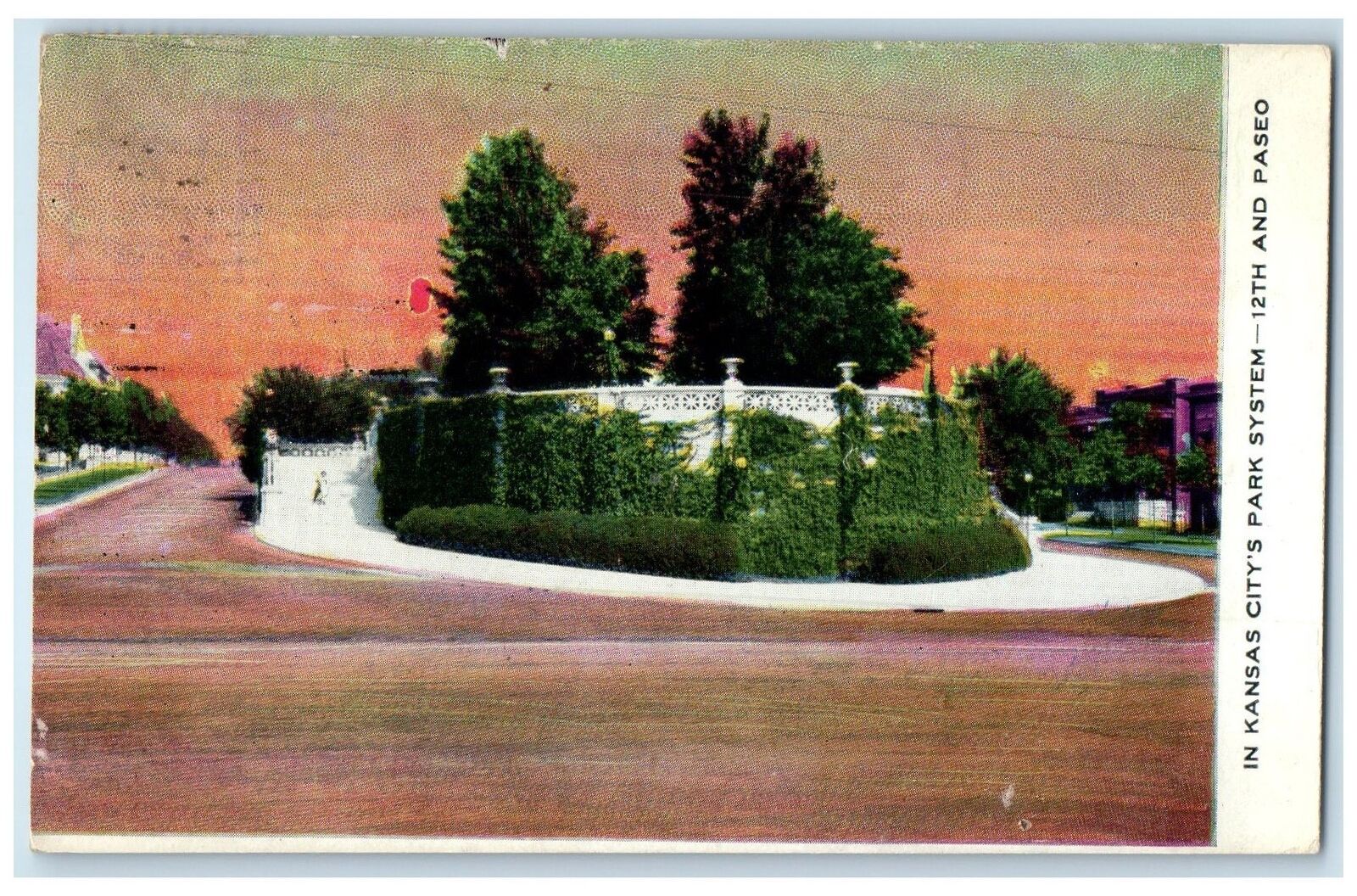 c1940s In Kansas City's Park System 12th And Paseo Kansas City Missouri Postcard