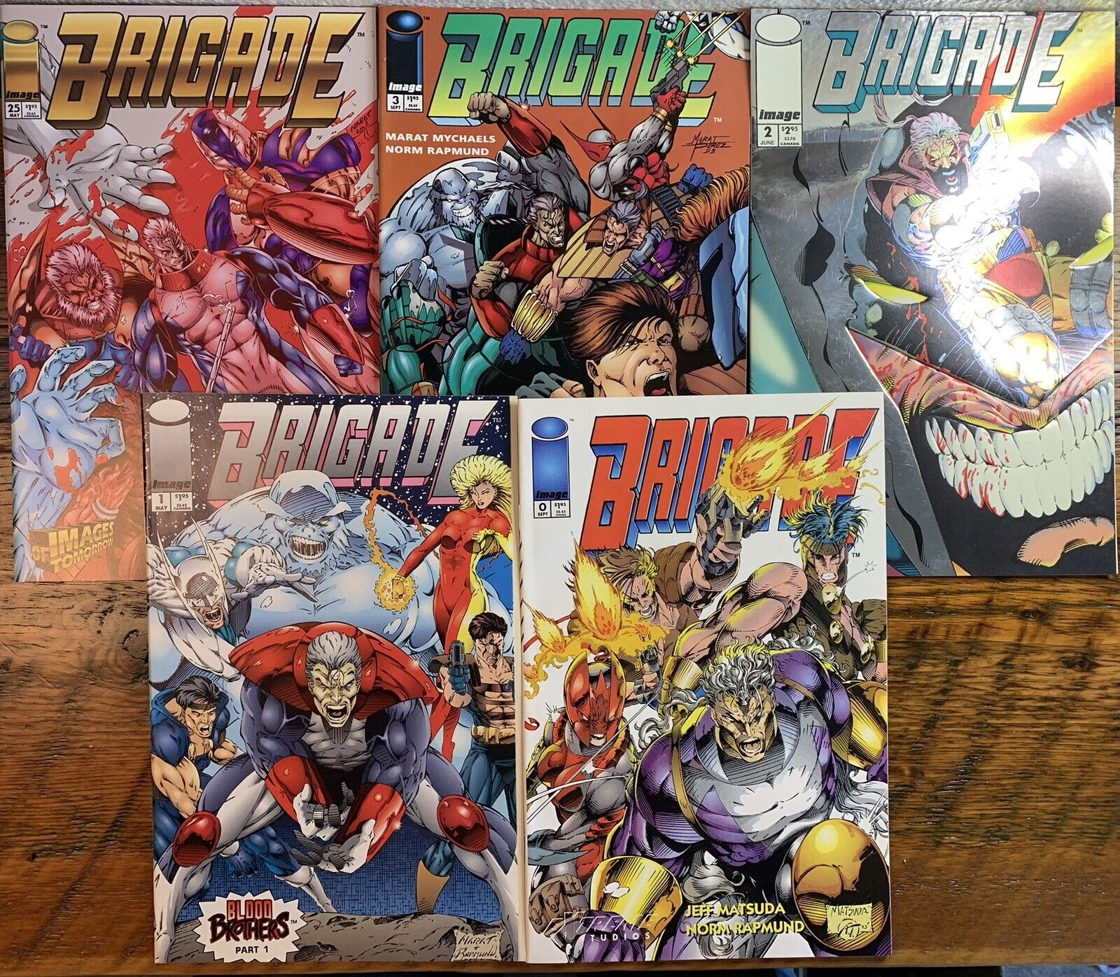 Brigade Comic Lot #0 1 2 3 25 NM (5 Books) Image 1993 Final Issue Rob Liefeld