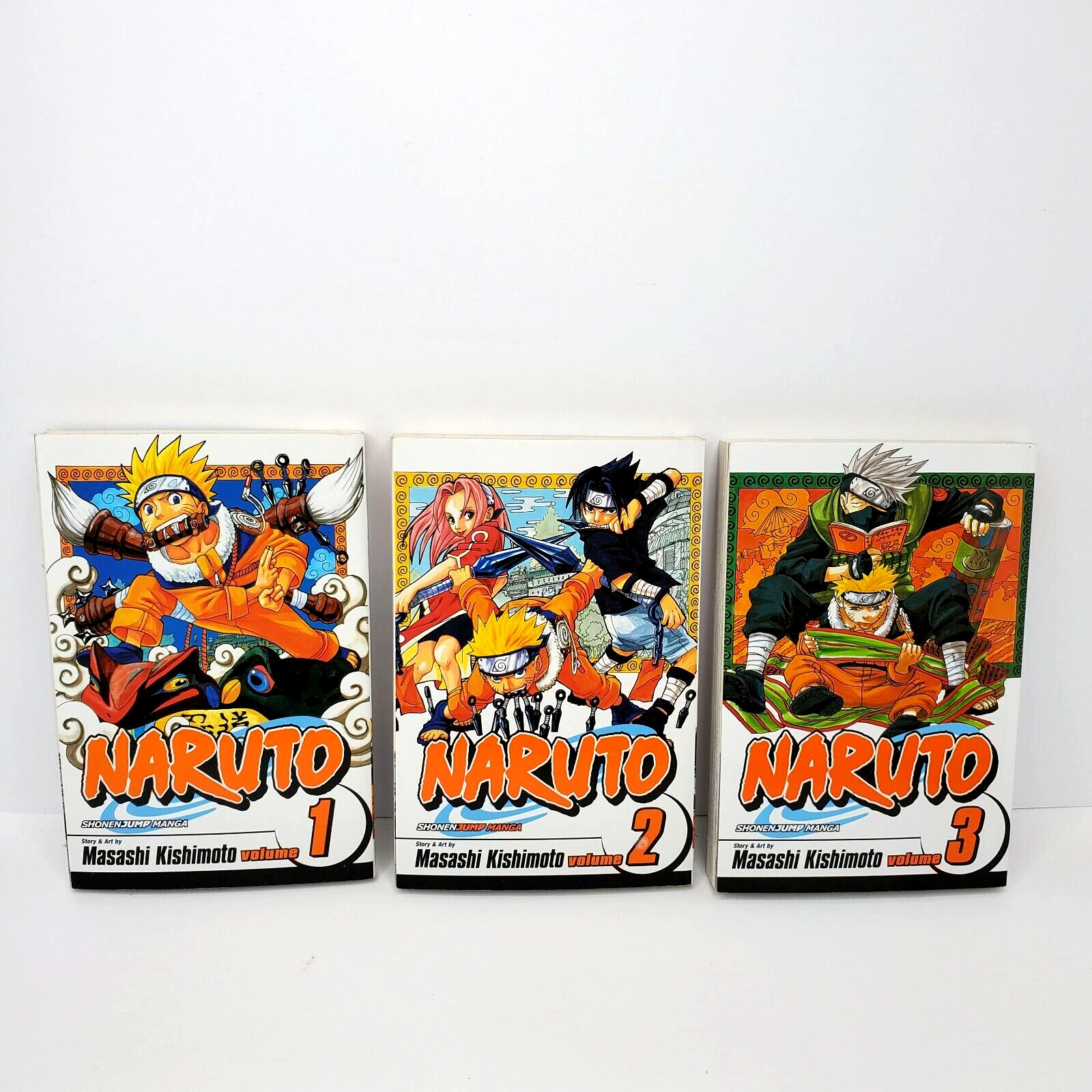 Naruto Manga Lot Vol. 1-3 English Masashi Kishimoto Shonen Jump Ninja Comic EUC